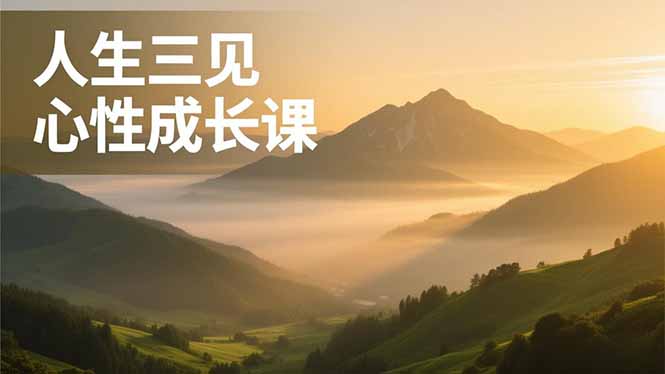 （16897期）人生三见心性成长课，见天地众生自己，搞透人性安顿身心，活出清晰自我，内在富足无价-悟空知识星球