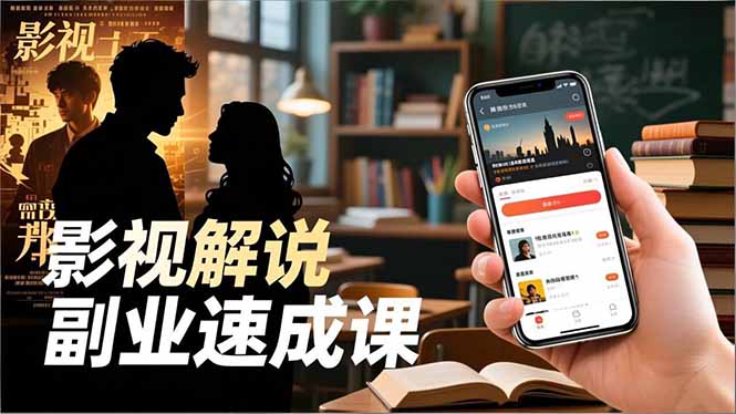(16740期)Tk影视解说副业速成课,软件安装、全流程实操、爆款预设,新手两周变现-悟空知识星球