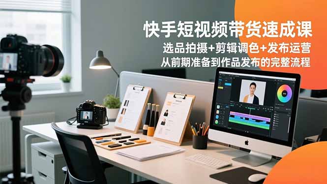 （16752期）快手短视频带货速成课，选品拍摄+剪辑调色+发布运营，从前期准备到作品发布的完整流程-悟空知识星球