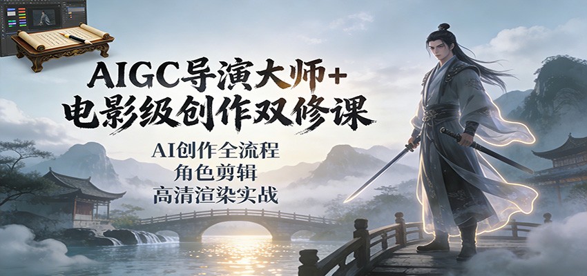AIGC导演大师+电影级创作双修课：AI创作全流程、角色剪辑、高清渲染实战-悟空知识星球