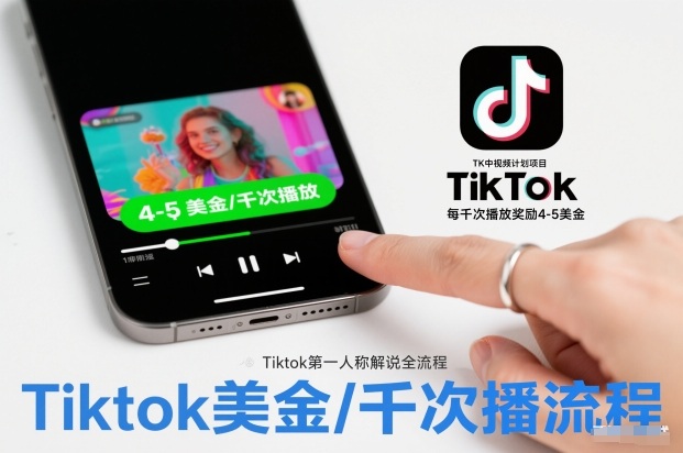 TK中视频计划项目,Tiktok第一人称解说流程,每干次播放奖励4-5美金-悟空知识星球