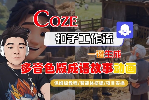 Coze扣子智能体工作流一键生成“多音色版成语故事“动画，全流程保姆级教学-悟空知识星球