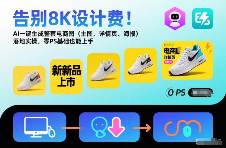 告别8K设计费!AI一键生成整套电商图(主图、详情页、海报)落地实操,零PS基础也能上手-悟空知识星球
