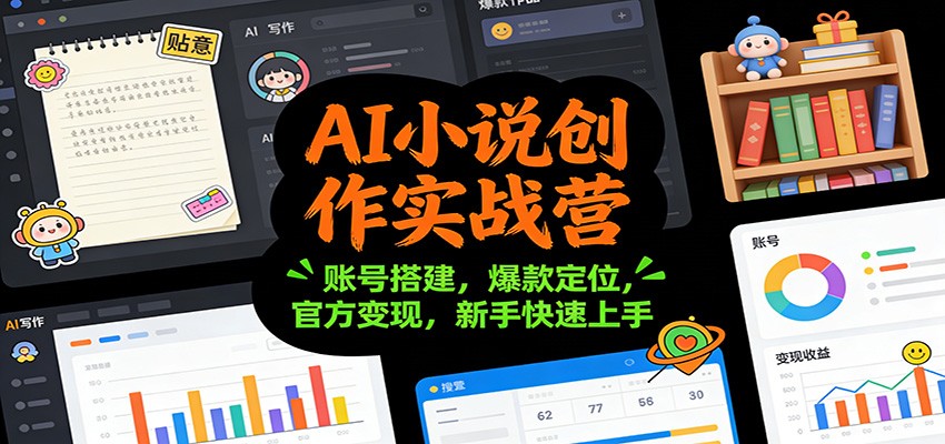 AI小说创作实战营：账号搭建，爆款定位，官方变现，新手快速上手-悟空知识星球