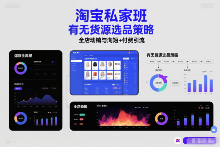 淘宝私家班，有无货源选品策略，高成功率爆款全流程打法，全店动销与淘短+付费引流-悟空知识星球