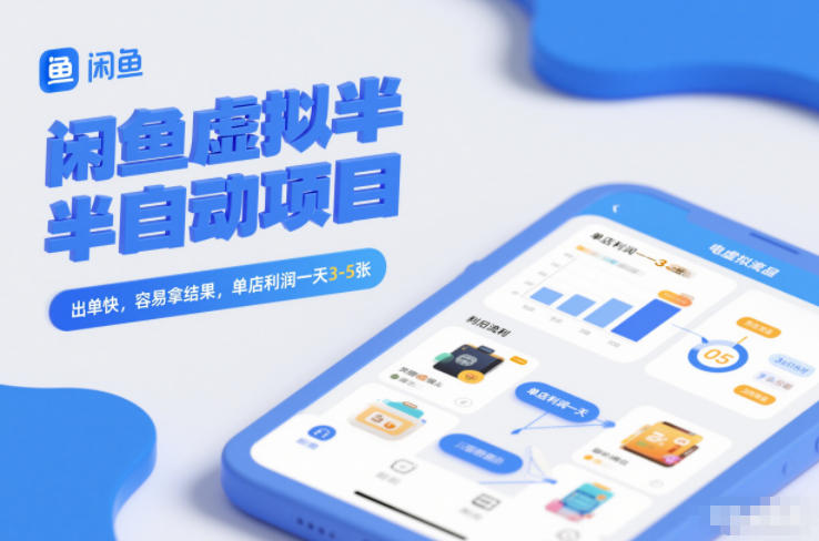 闲鱼虚拟半自动项目，出单快，容易拿结果，单店利润一天3-5张-悟空知识星球
