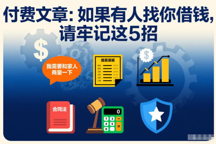 付费文章：如果有人找你借钱，请牢记这5招-悟空知识星球