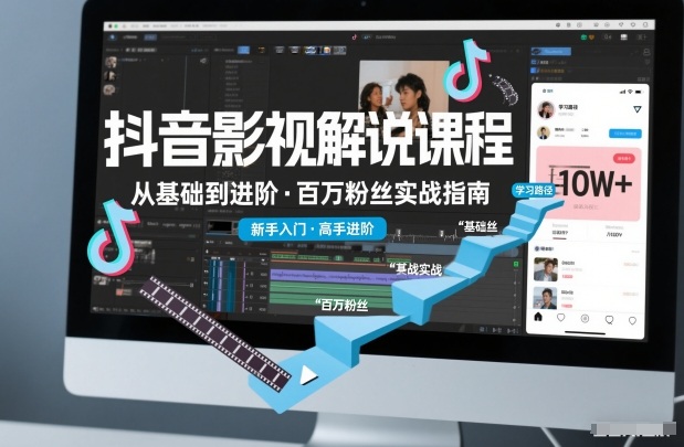抖音百万粉丝影视解说课程，基础到进阶课，适合新手和进阶学习-悟空知识星球