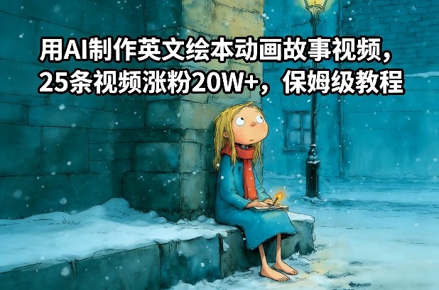 用AI制作英文绘本动画故事视频，25条视频涨粉20W+，保姆级教程-悟空知识星球
