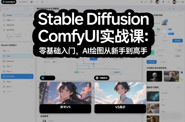 Stable Diffusion ComfyUI实战课:零基础入门,AI绘图从新手到高手-悟空知识星球