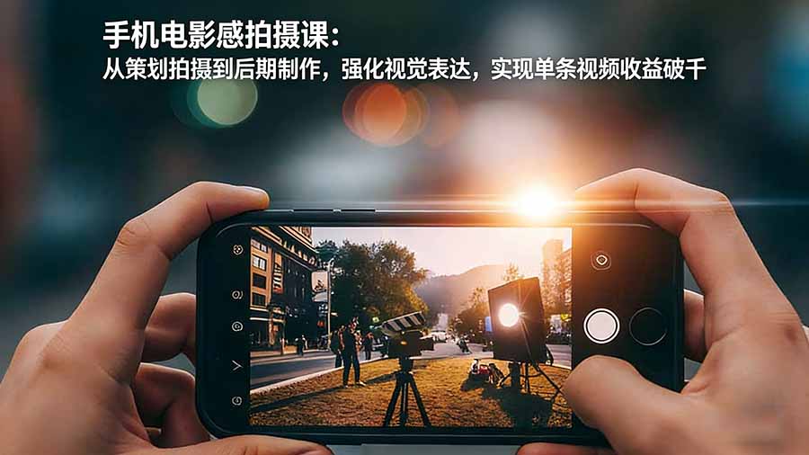 （17273期）手机电影感拍摄课：从策划拍摄到后期制作，强化视觉表达，实现单条视频收益破千-悟空知识星球