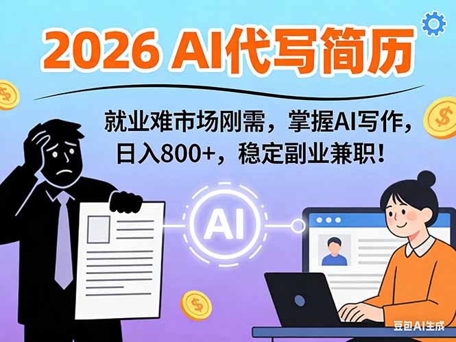 (17119期)AI代写简历,超暴利,用万能模板月入1-3万实战教程,2026年市场刚需!-悟空知识星球