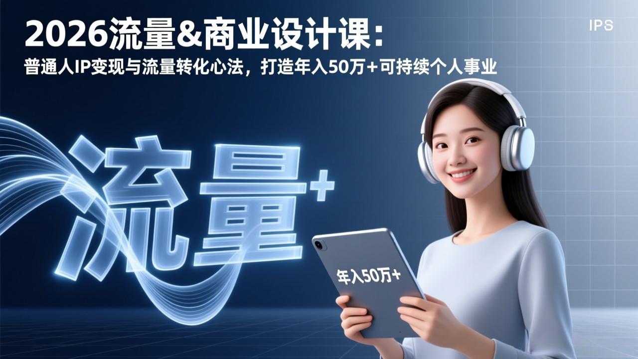 （17246期）2026流量&商业设计课：普通人IP变现与流量转化心法，打造年入50万+可持续个人事业-悟空知识星球