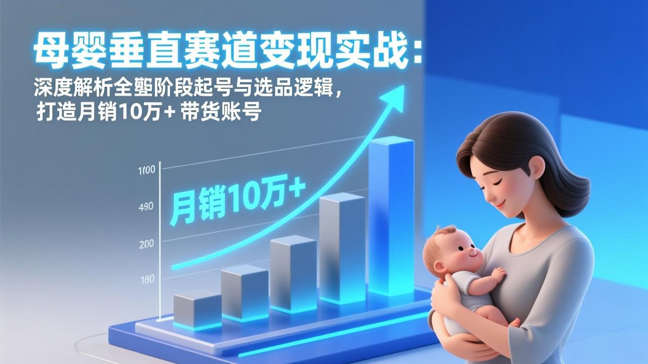 (17233期)母婴垂直赛道变现实战:深度解析三大阶段起号与选品逻辑,打造月销10万+带货账号-悟空知识星球