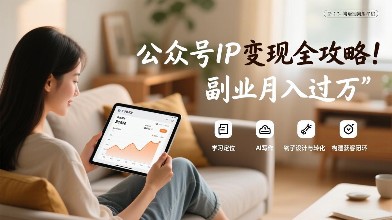 （17275期）公众号IP变现全攻略，学习定位、AI写作、钩子设计与转化，构建获客闭环，副业月入过万-悟空知识星球
