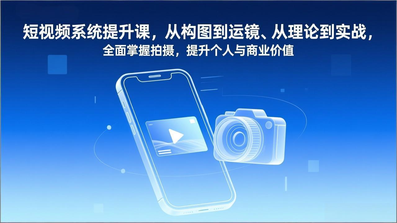 （17053期）短视频系统提升课，从构图到运镜、从理论到实战，全面掌握拍摄，提升个人与商业价值-悟空知识星球