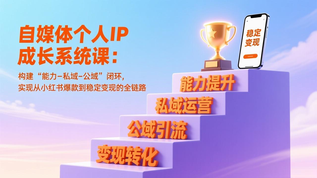 （17192期）自媒体个人IP成长系统课：构建“能力-私域-公域”闭环，实现从小红书爆款到稳定变现的全链路-悟空知识星球