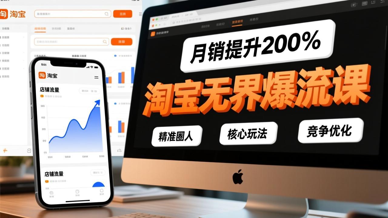 （17132期）淘宝无界爆流课，精准圈人、核心玩法、竞争优化，快速引爆店铺流量，月销提升200%-悟空知识星球