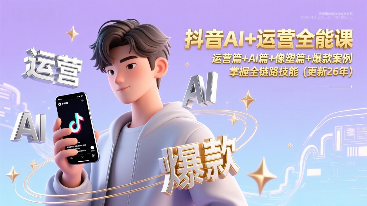（17078期）抖音AI+运营全能课，运营篇+AI篇+像塑篇+爆款案例，掌握全链路技能（更新26年）-悟空知识星球