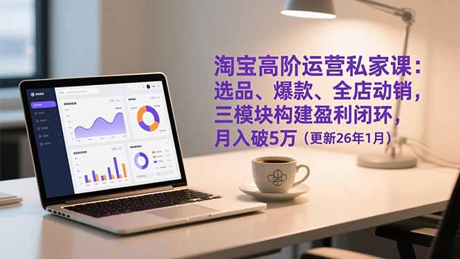 （17016期）淘宝高阶运营私家课：选品、爆款、全店动销，三模块构建盈利闭环，月入破5万（更新26年1月）-悟空知识星球