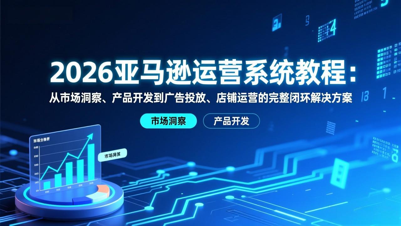 （17208期）2026亚马逊运营系统教程：从市场洞察、产品开发到广告投放、店铺运营的完整闭环解决方案-悟空知识星球