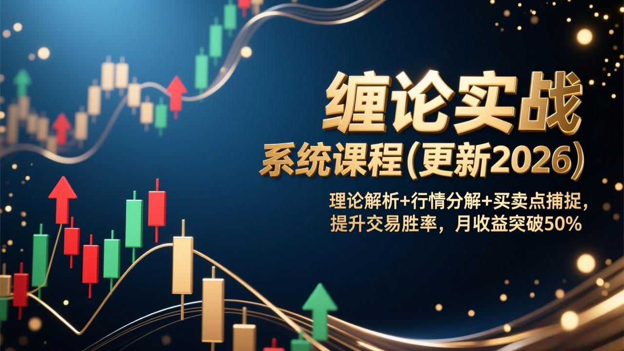 （17136期）缠论实战系统课程(更新2026)，理论解析+行情分解+买卖点捕捉，提升交易胜率，月收益突破50%-悟空知识星球