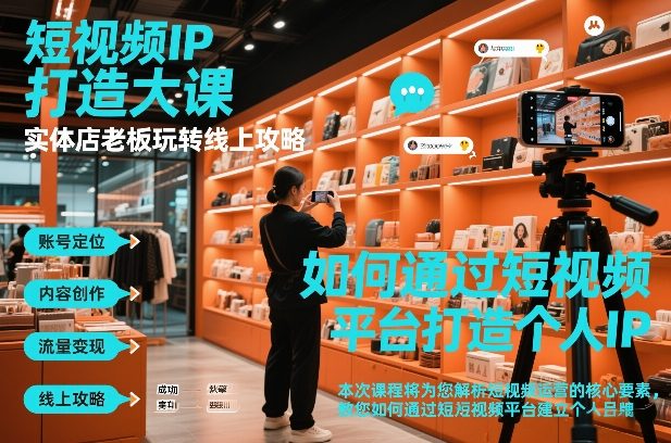 短视频ip打造大课，实体店老板玩转线上攻略-悟空知识星球