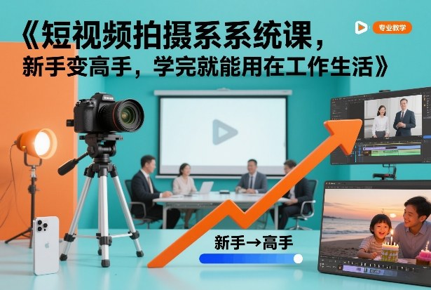 短视频拍摄系统课，新手变高手，学完就能用在工作生活-悟空知识星球