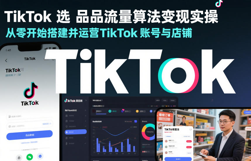TikTok选品流量算法变现实操，从零开始搭建并运营TikTok账号与店铺-悟空知识星球