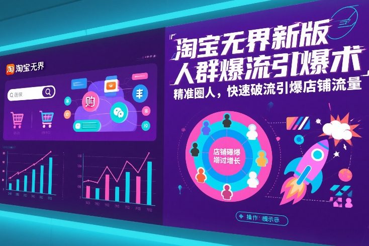 淘宝无界新版人群爆流引爆术，精准圈人，快速破流引爆店铺流量-悟空知识星球
