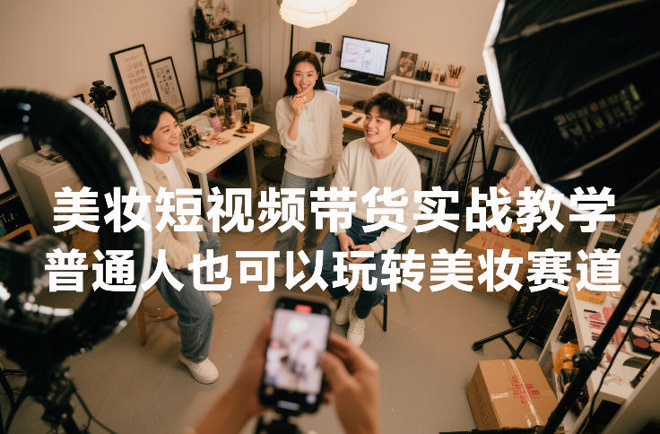 美妆短视频带货实战教学，普通人也可以玩转美妆赛道-悟空知识星球