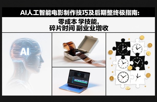 AI人工智能电影制作技巧及后期完整终极指南：零成本学技能，碎片时间副业增收-悟空知识星球