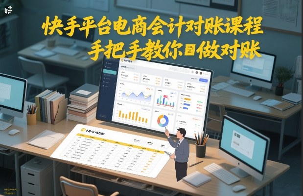 快手平台电商会计对账课程，手把手教你做对账-悟空知识星球