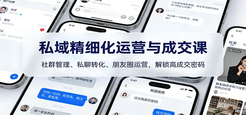 私域精细化运营与成交课：社群管理、私聊转化、朋友圈运营，解锁高成交密码-悟空知识星球