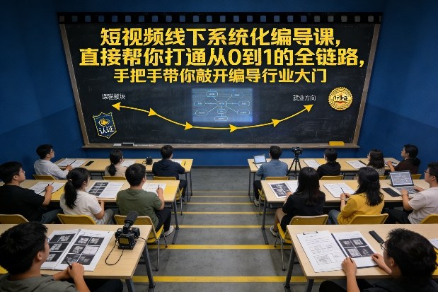 短视频线下系统化编导课，直接帮你打通从0到1的全链路，手把手带你敲开编导行业大门-悟空知识星球