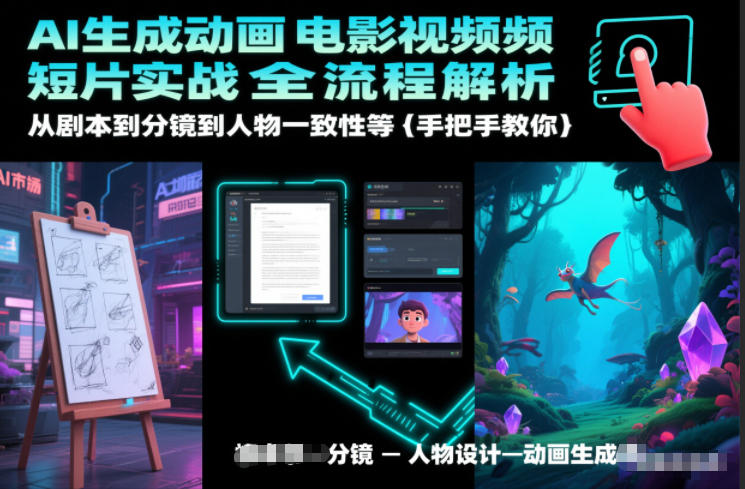 AI生成动画电影视频短片实战全流程解析,从剧本到分镜到人物一致性等手把手教你-悟空知识星球