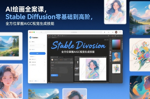 AI绘画全案课，Stable Diffusion零基础到高阶，全方位掌握AIGC视觉生成技能-悟空知识星球