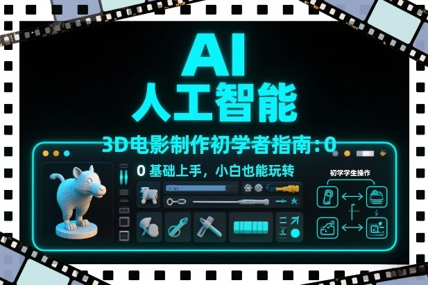 AI人工智能3D电影制作初学者指南：0基础上手，小白也能玩转-悟空知识星球
