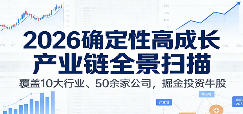 付费文章：2026确定性高成长产业链全景扫描：覆盖10大行业、50余家公司，掘金投资牛股-悟空知识星球