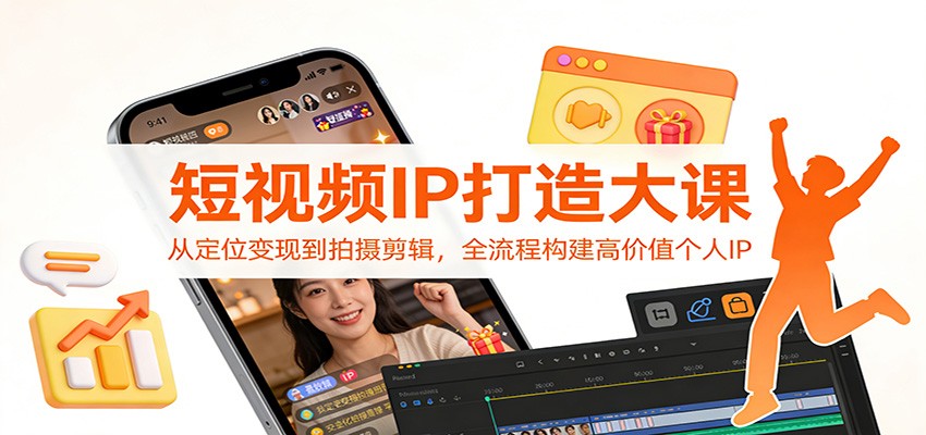 短视频IP打造大课：从定位变现到拍摄剪辑，全流程构建高价值个人IP-悟空知识星球