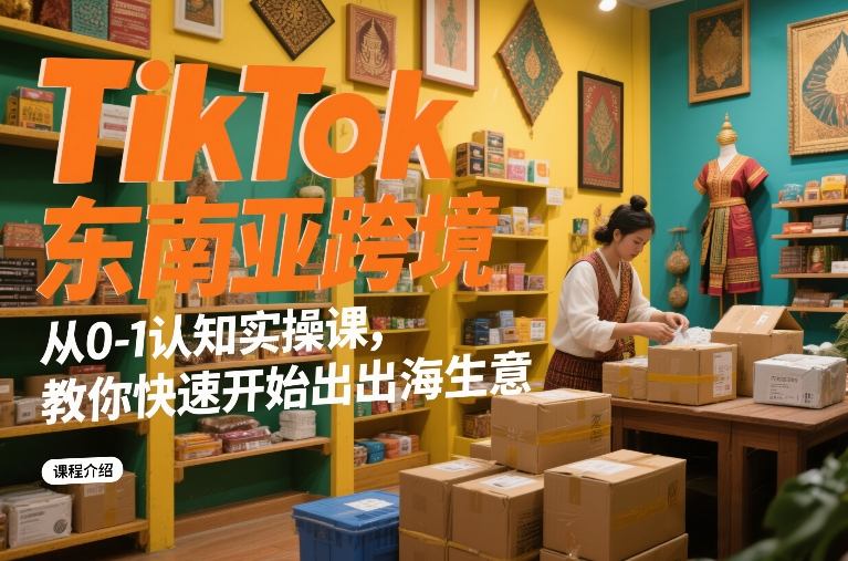 TikTok东南亚跨境从0-1认知实操课，教你快速开始出海生意-悟空知识星球