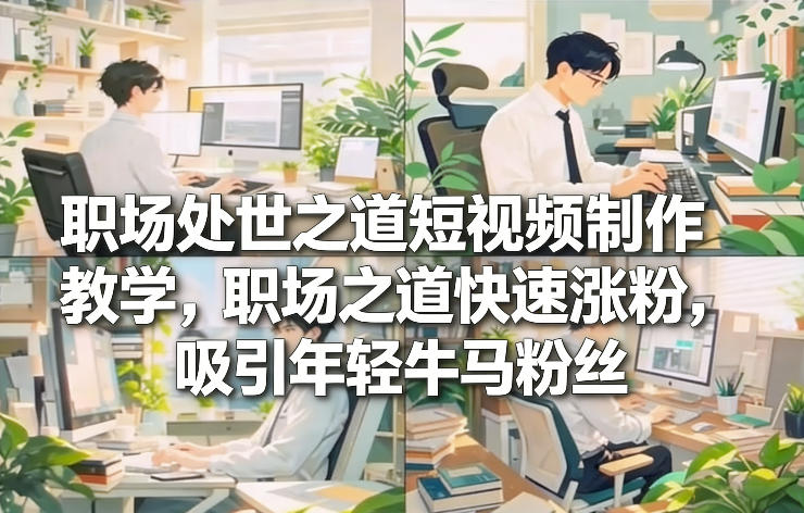 职场处世之道短视频制作教学，职场之道快速涨粉，吸引年轻牛马粉丝-悟空知识星球