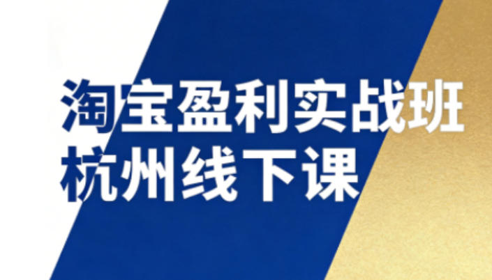 淘宝盈利实战班杭州线下课12月26-28日（音频+字幕），帮你掌握SOP流程+12门核心技术-悟空知识星球