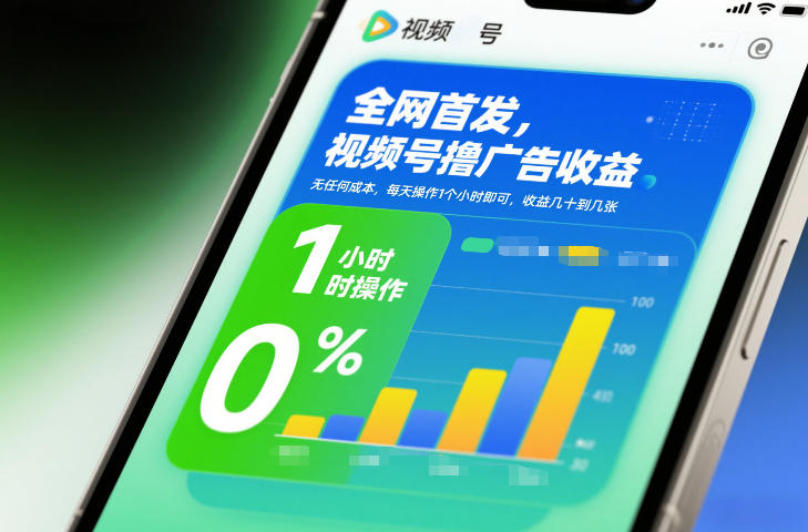 全网首发，视频号撸广告收益，无任何成本，每天操作1个小时即可，收益几十到几张-悟空知识星球