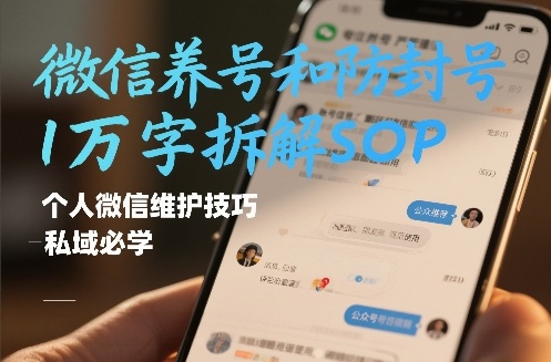 微信养号和防封号1万字拆解SOP,个人微信维护技巧,私域必学【文档】-悟空知识星球