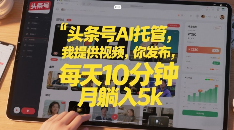 头条号AI托管，我提供视频，你发布，每天10分钟，月躺入5k+【揭秘】-悟空知识星球