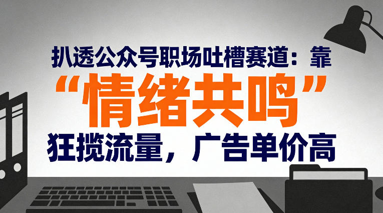 扒透公众号职场吐槽赛道：靠“情绪共鸣”狂揽流量，广告单价高-悟空知识星球