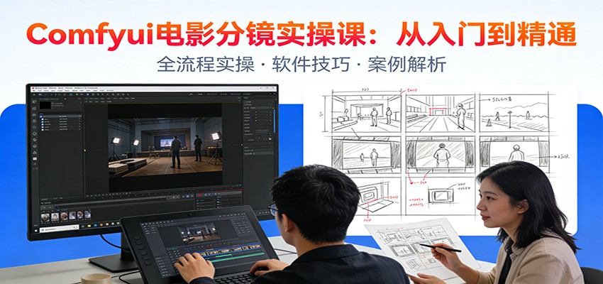 ComfyUI电影分镜实操课：分镜一致性，全流程AI视频制作，零基础也能做专业分镜-悟空知识星球
