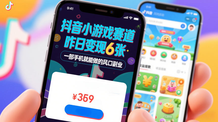 抖音小游戏赛道，昨日变现600+，零基础一部手机就能做的风口副业【揭秘】-悟空知识星球