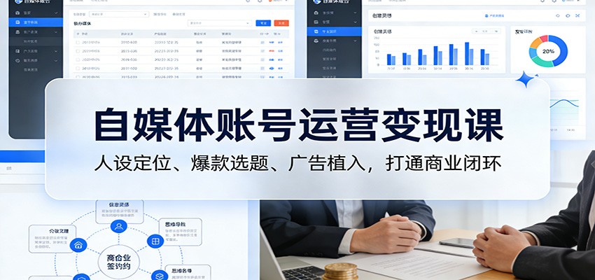 自媒体账号运营变现课：人设定位、爆款选题、广告植入，打通商业闭环-悟空知识星球